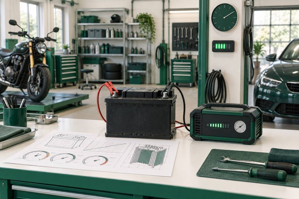 Illustration éditoriale du sujet : Recharge de batterie : Durée idéale et astuces pour bien procéder